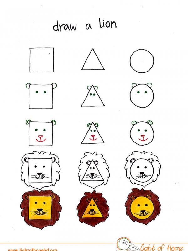 Mari Menggambar 10 Hewan dari Persegi, Segitiga, dan Lingkaran